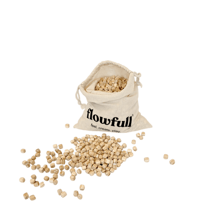 Flowfull® Kreativwürfel (Holz, 1x1 cm) – Sensorik-Material