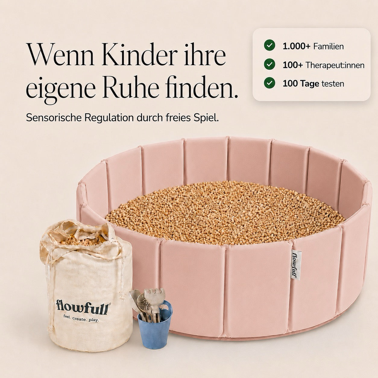 Flowfull® Sensorik-Würfelbecken - Komplettset