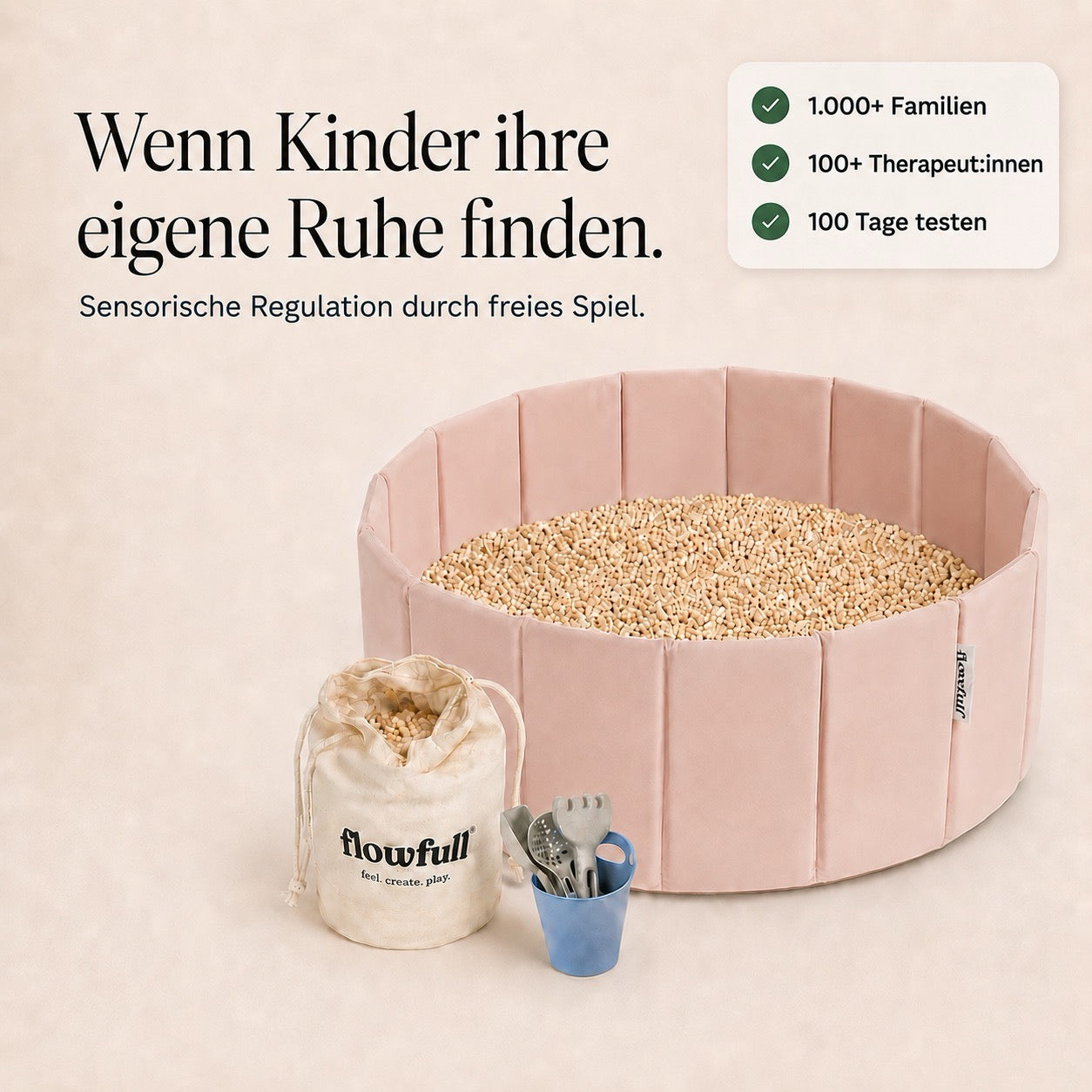 Flowfull® Sensorik-Würfelbecken - Komplettset