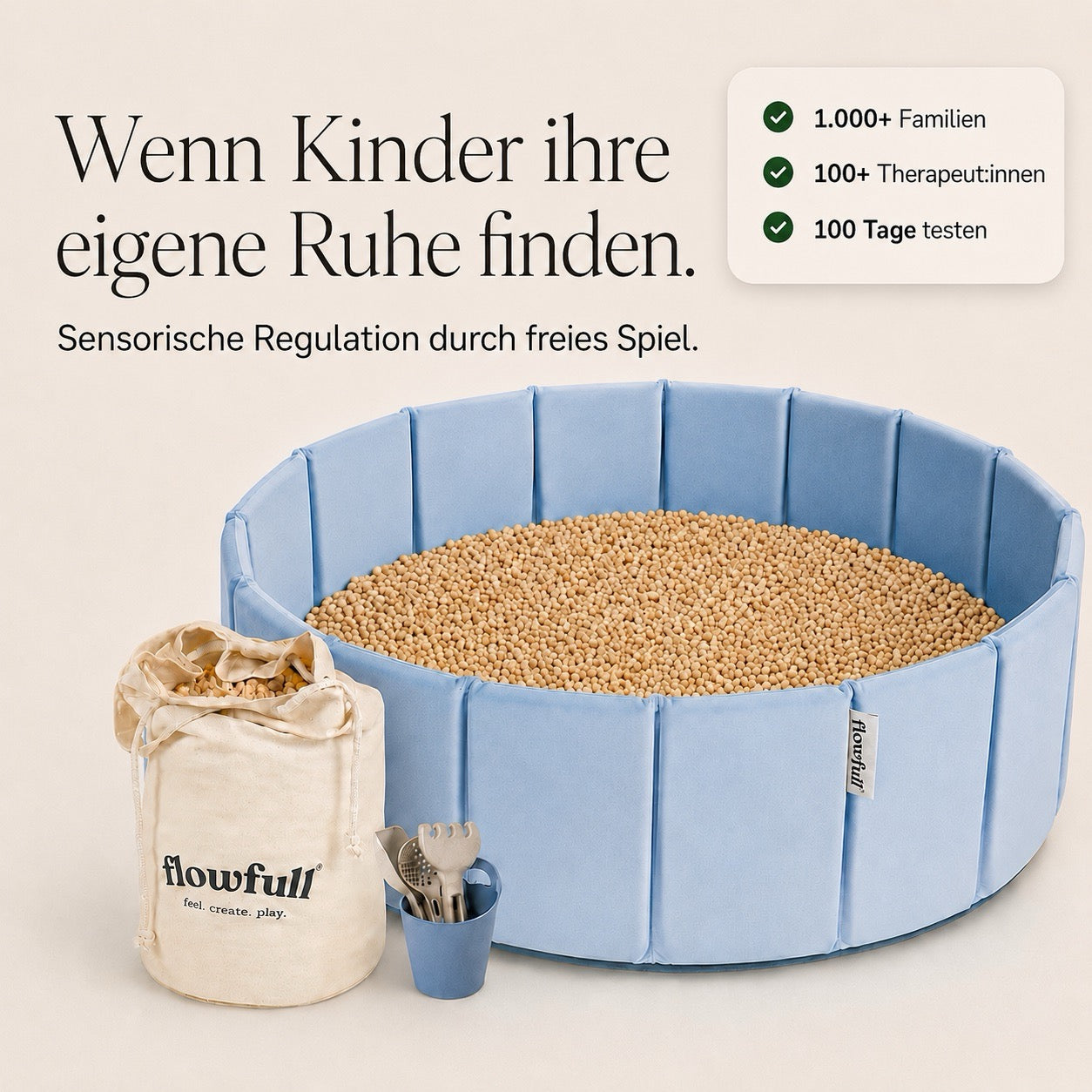 Flowfull® Sensorik-Würfelbecken - Komplettset