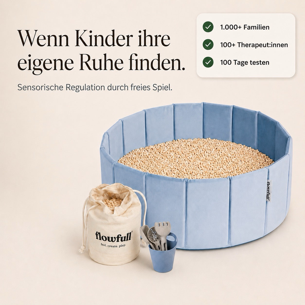 Flowfull® Sensorik-Würfelbecken - Komplettset