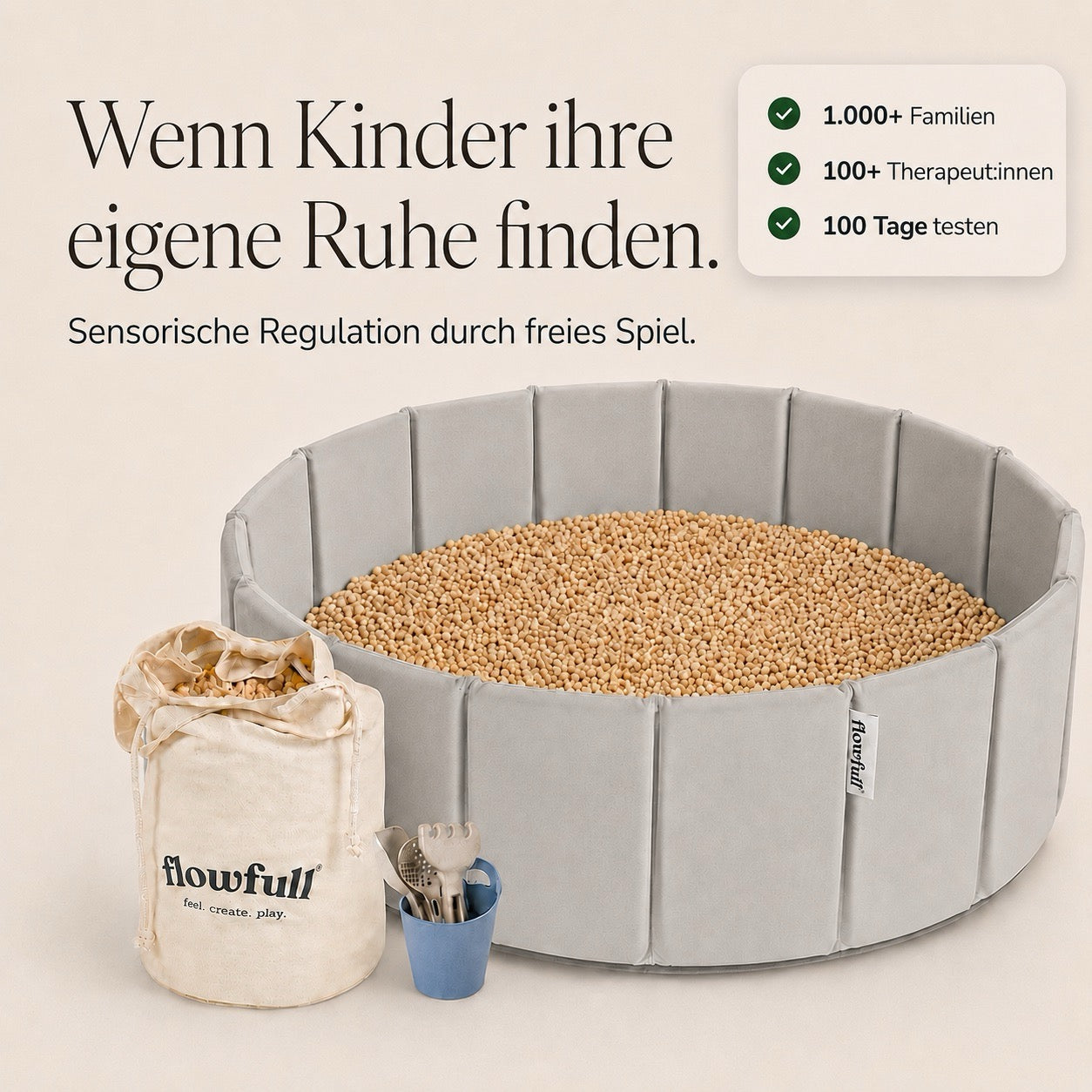 Flowfull® Sensorik-Würfelbecken - Komplettset
