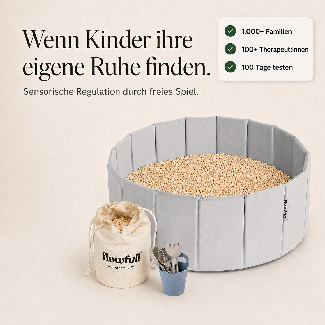 Flowfull® Sensorik-Würfelbecken - Komplettset