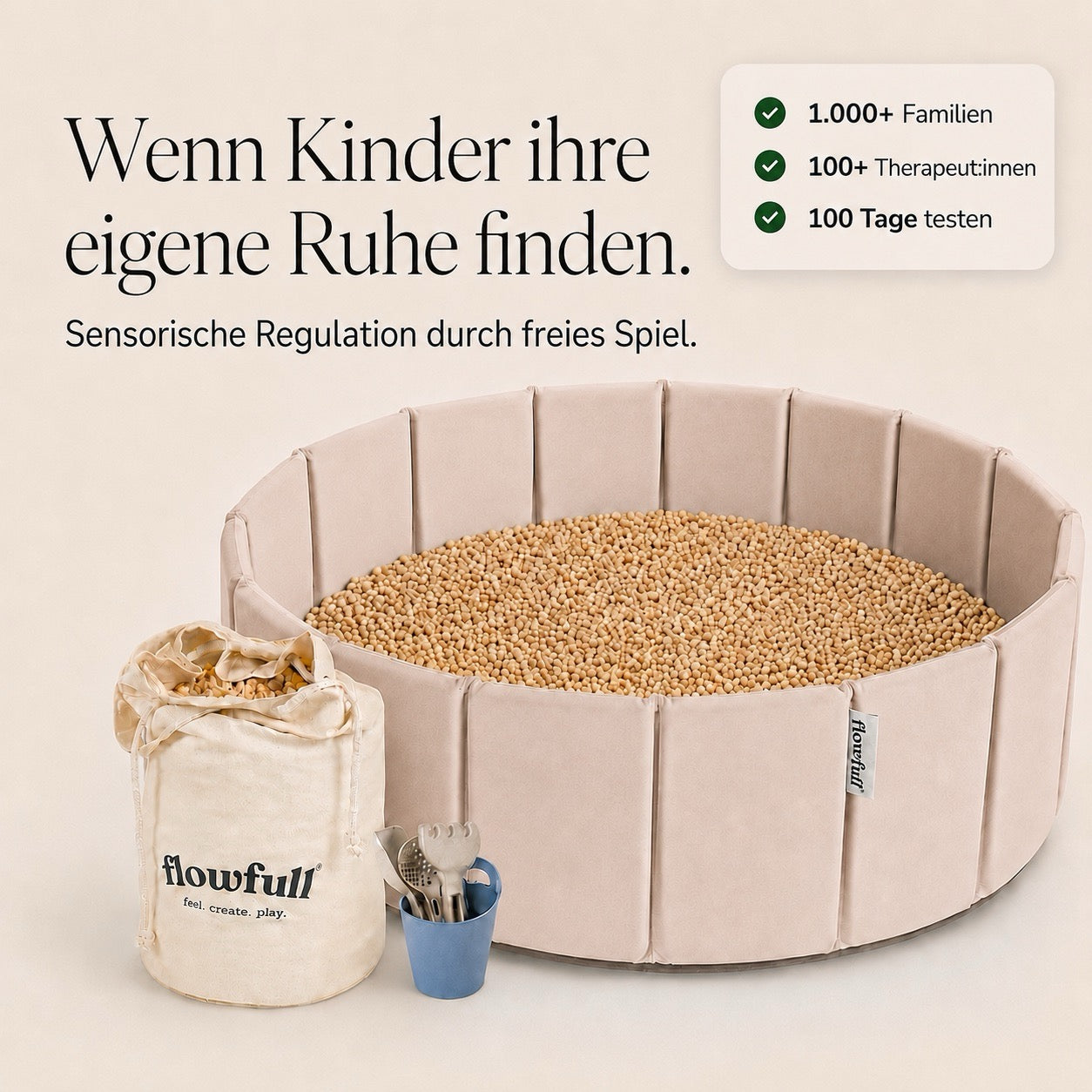 Flowfull® Sensorik-Würfelbecken - Komplettset
