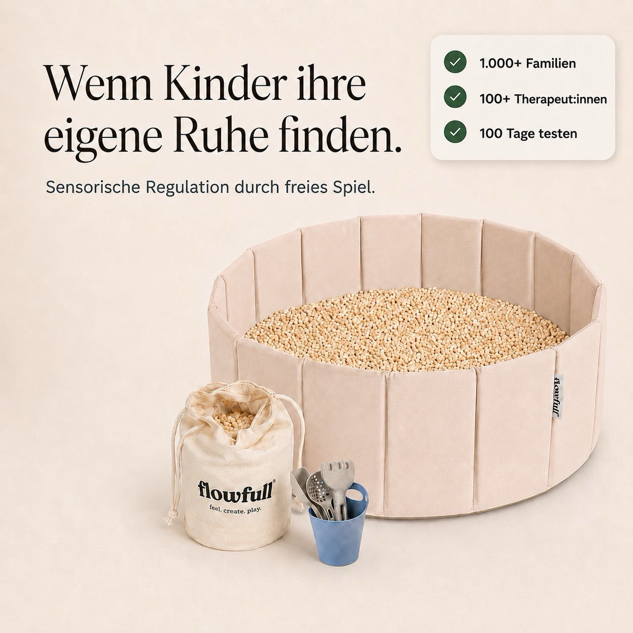 Flowfull® Sensorik-Würfelbecken - Komplettset