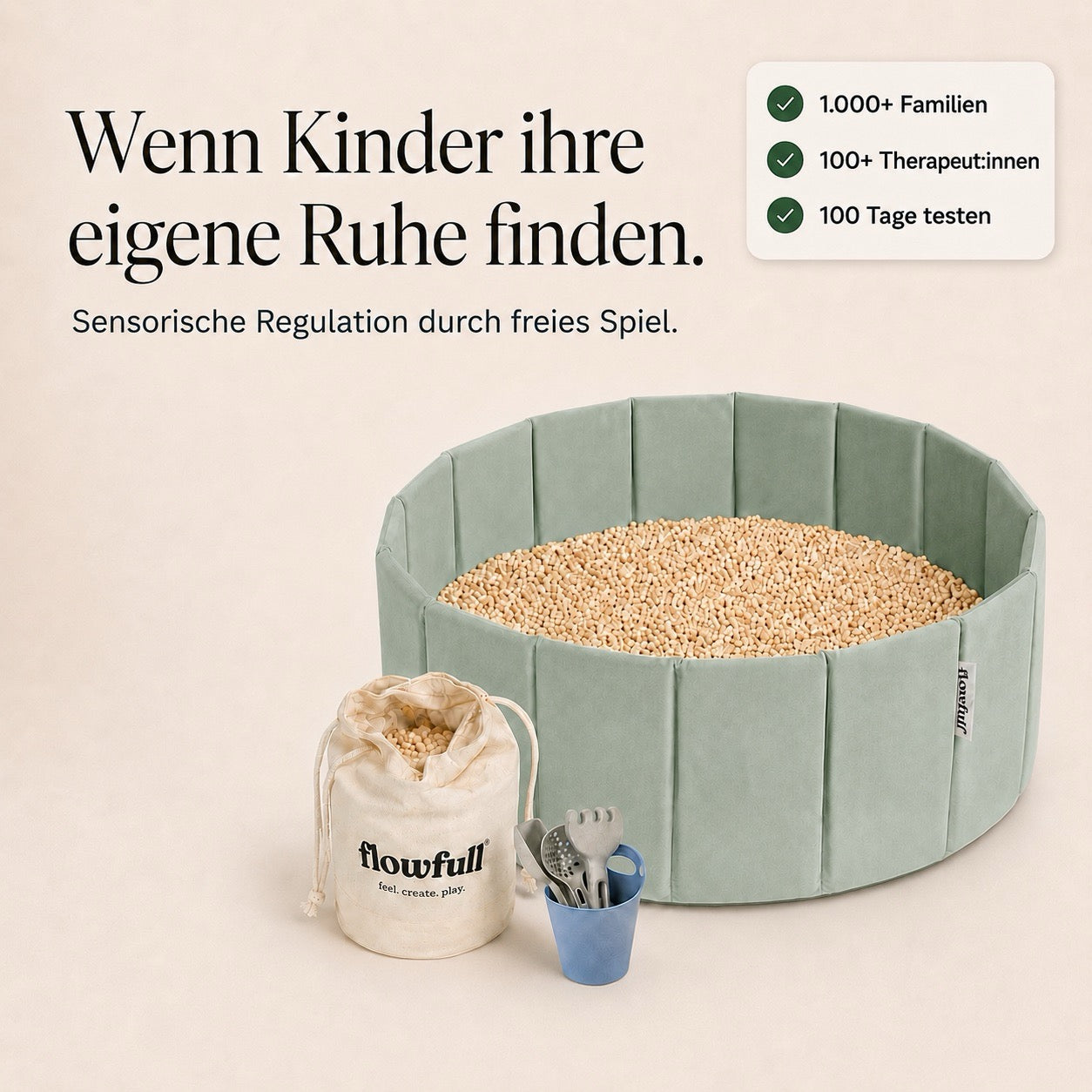 Flowfull® Sensorik-Würfelbecken - Komplettset