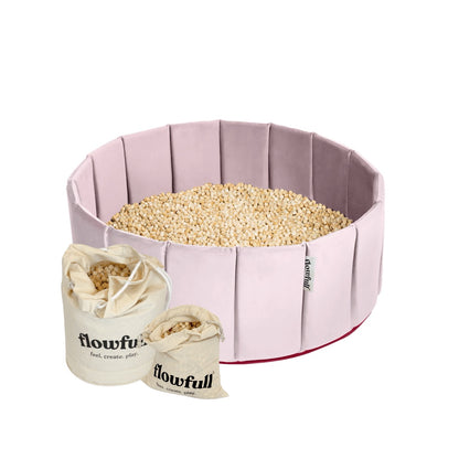 Flowfull® Sensorik-Würfelbecken – Set mit Kreativwürfeln + Werkzeug