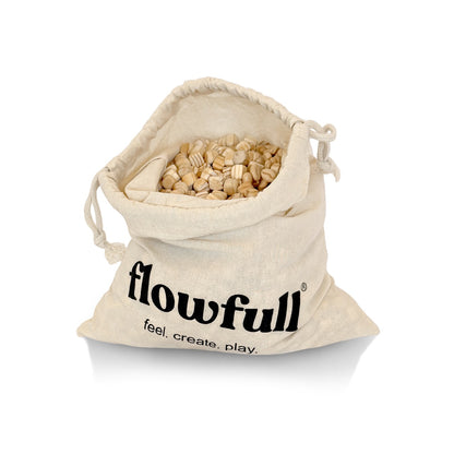 Flowfull® Kreativwürfel (Holz, 1x1 cm) – Sensorik-Material